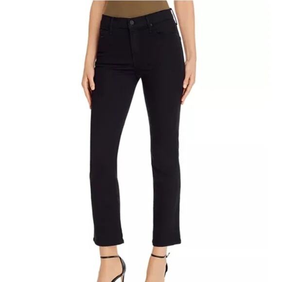 Mother The Mid Rise Dazzler Crop Ankle Jeans Not Guilty Wash Black 29 / 8 - Picture 1 of 12